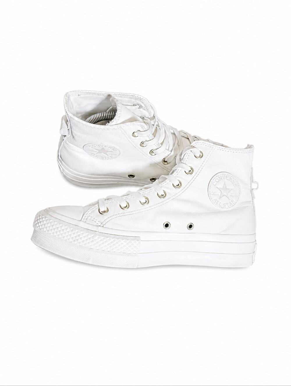 Converse Chuck Taylor All Star Leather Platform High Top White Women’s 8.5